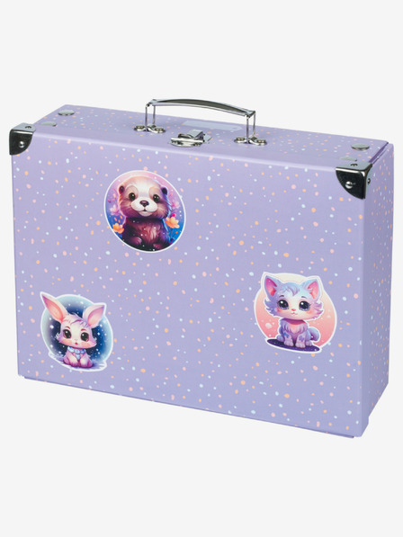BAAGL  Лилаво сгъваемо училищно куфарче с фитинги Baagl Домашни любимци