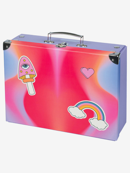 BAAGL  Червен сгъваем училищен калъф с обков Baagl Хипи