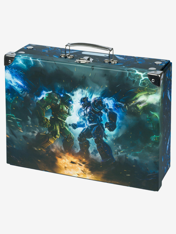 BAAGL  Черен сгъваем училищен куфар с обков Baagl Роботи