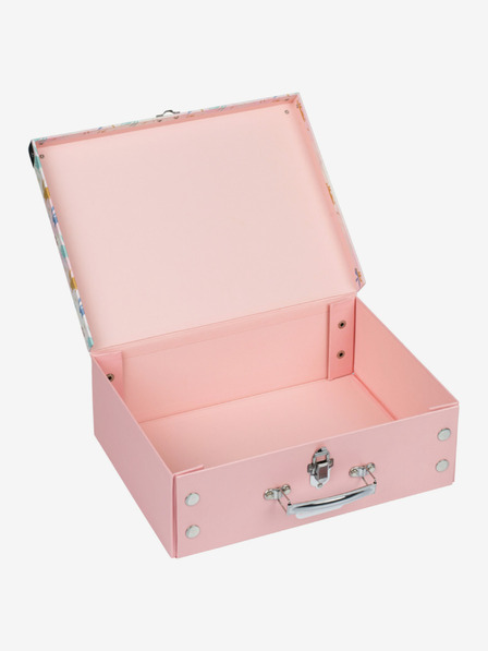 BAAGL  Розов сгъваем училищен куфар с обков Baagl Зайче