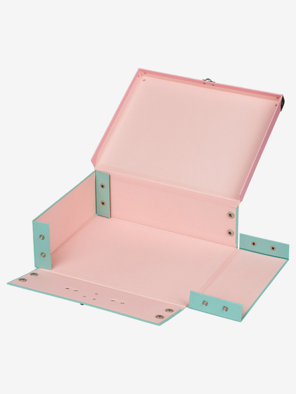 BAAGL  Розов сгъваем училищен куфар с обков Baagl Rainbow