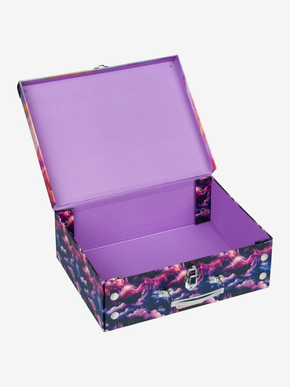 BAAGL  Лилав сгъваем училищен калъф с обков Baagl Царство на еднорозите