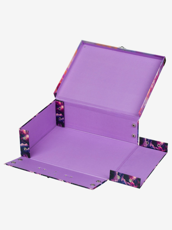 BAAGL  Лилав сгъваем училищен калъф с обков Baagl Царство на еднорозите