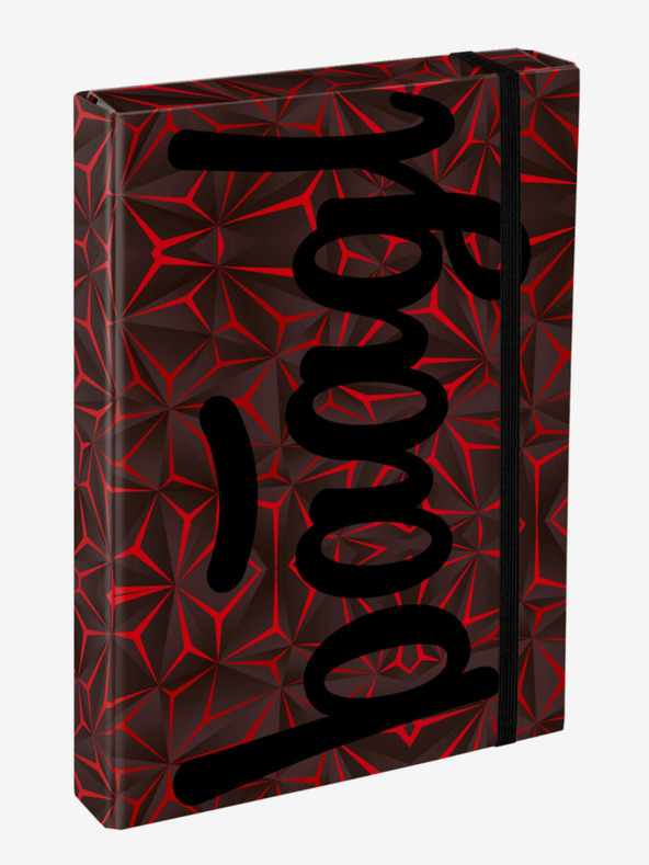 BAAGL  Черни корици за училищна тетрадка A4 Baagl Jumbo Червен многоъгълник