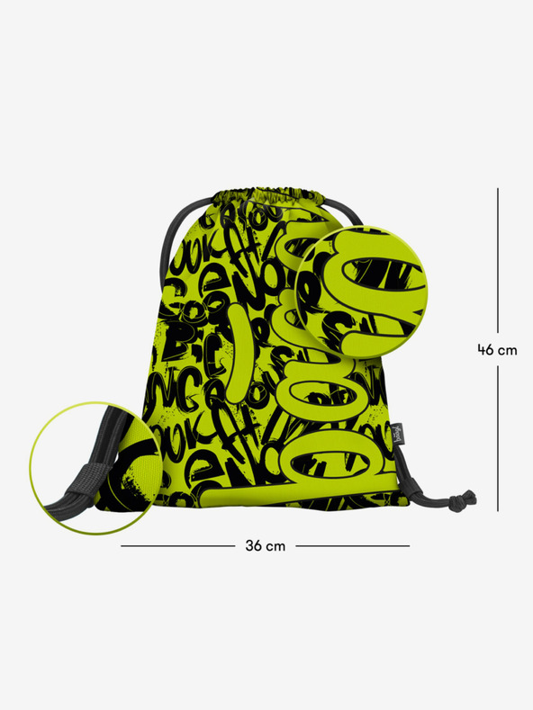 BAAGL  Жълта и черна чанта Baagl Lime