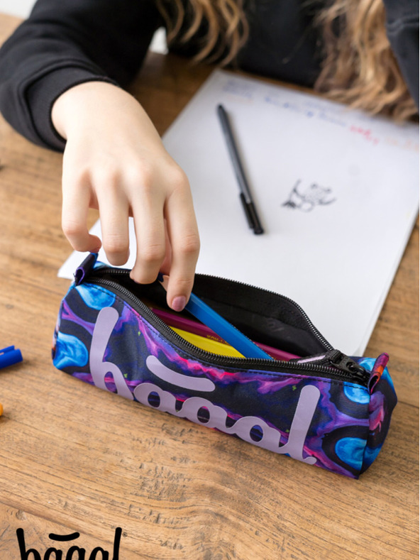 BAAGL  Лилав ученически калъф Baagl Marble