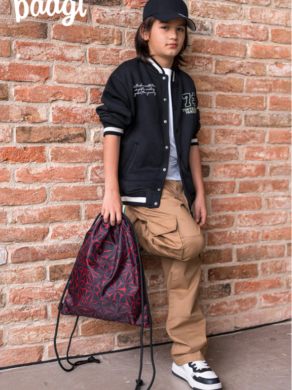 BAAGL  Черна чанта Baagl Червен многоъгълник