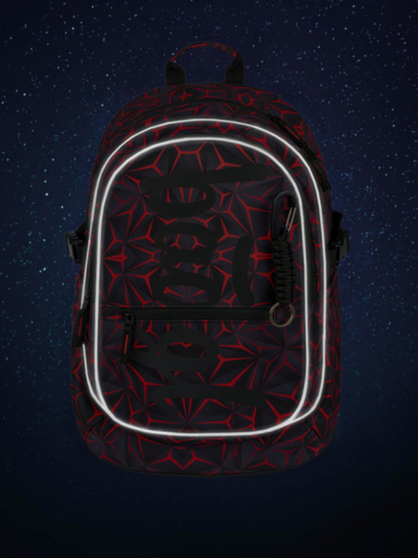 BAAGL  Черна ученическа раница Baagl Core Red Polygon