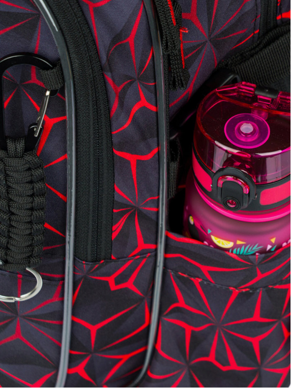 BAAGL  Черна ученическа раница Baagl Core Red Polygon