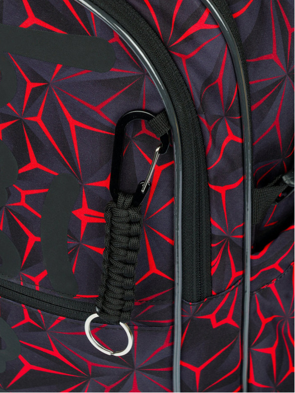 BAAGL  Черна ученическа раница Baagl Core Red Polygon