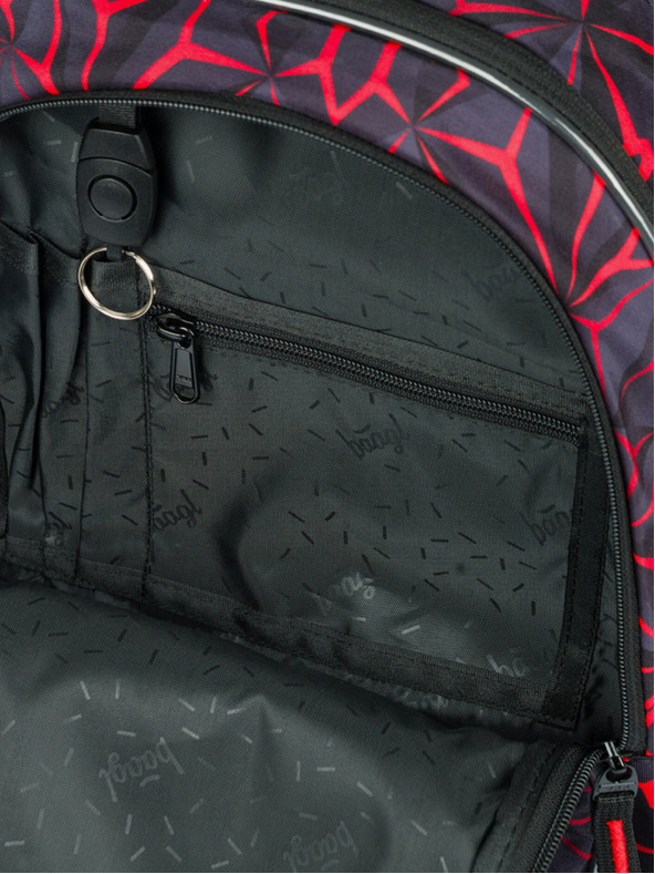 BAAGL  Черна ученическа раница Baagl Core Red Polygon