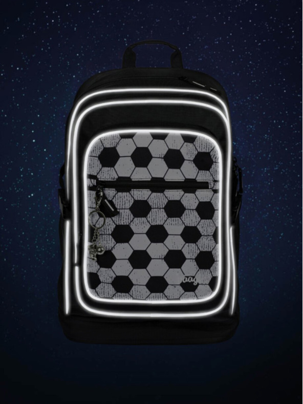 BAAGL  Черна ученическа раница Baagl Cubic Goal