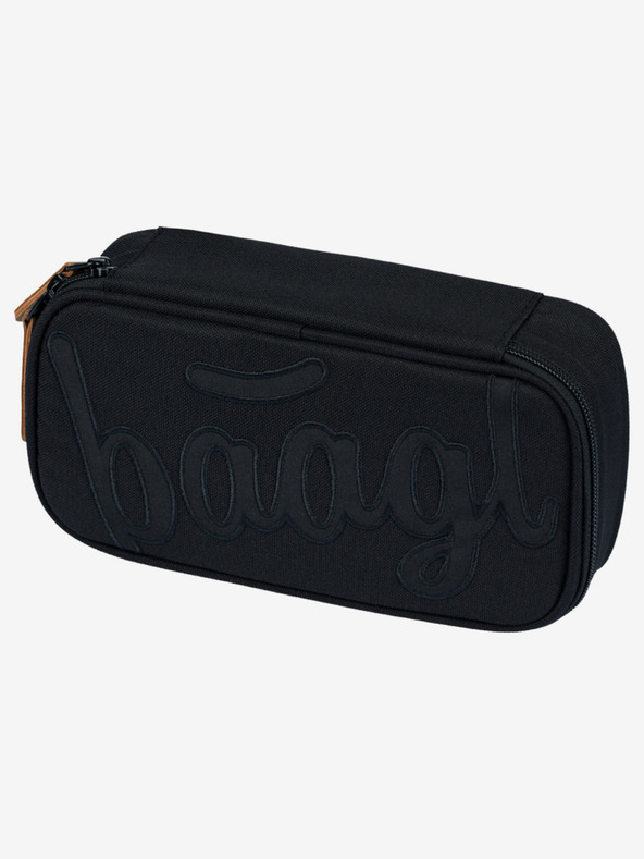 BAAGL  Сив ученически комплект - раница, моливник и чанта Baagl Skate Darkness