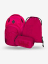 BAAGL  Червен училищен комплект - раница, моливник, чанта Baagl Coolmate Ruby