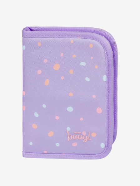 BAAGL  Лилав училищен моливник с едно ниво домашни любимци Baagl