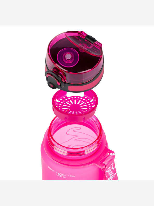 BAAGL  Розова тританова бутилка за пиене с лого - розова, 500 ml Baagl