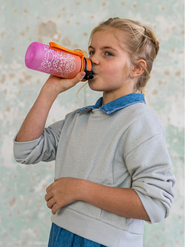 BAAGL  Оранжева бутилка за пиене от тритан Gradient Animals, 350 ml Baagl