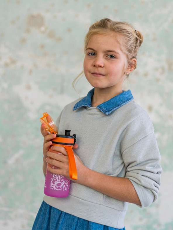 BAAGL  Оранжева бутилка за пиене от тритан Gradient Animals, 350 ml Baagl