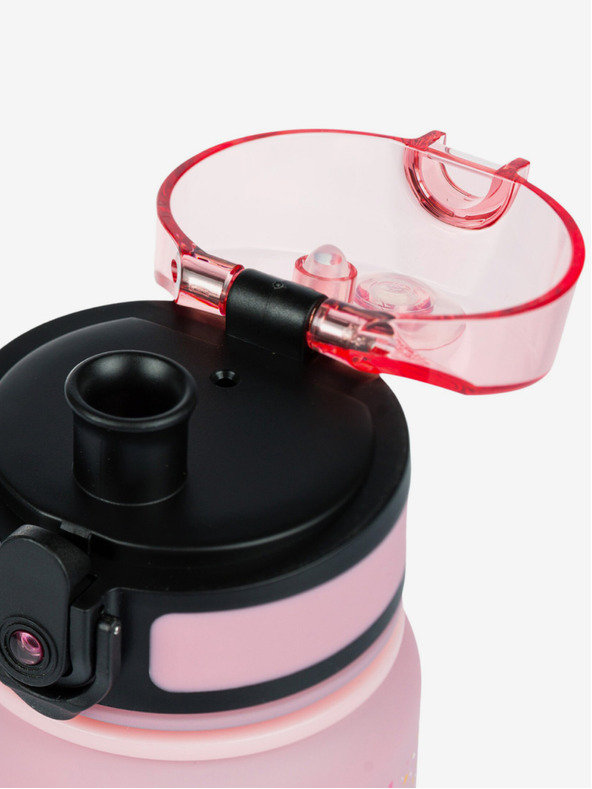 BAAGL  Розова тританова бутилка за пиене с градиент на дъга, 350 ml Baagl