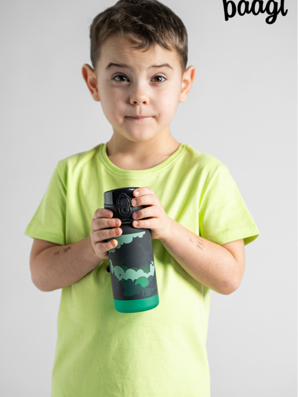 BAAGL  Черна бутилка за пиене от тритан с градиент дракон, 350 ml Baagl