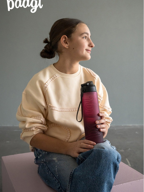 BAAGL  Червена тританова бутилка за пиене рубин, 700 ml Baagl