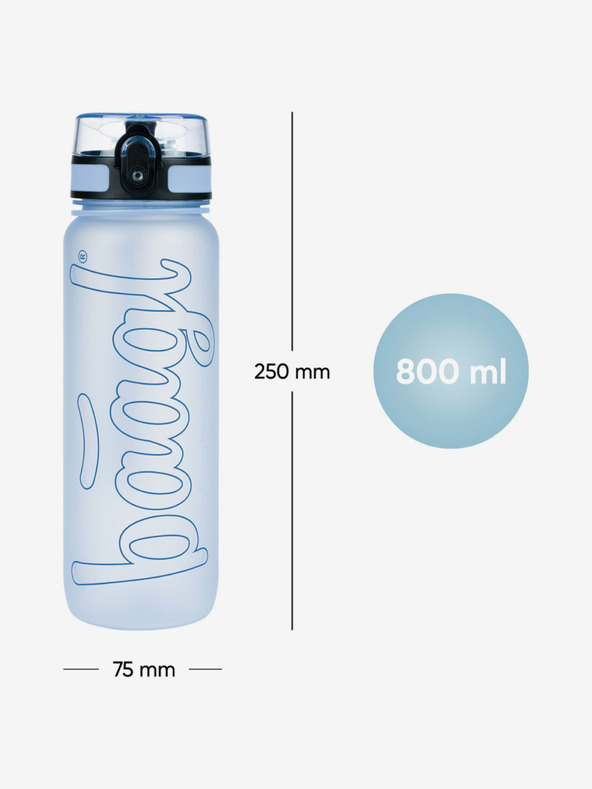 BAAGL  Синя бутилка за пиене от тритан, прахово синя, 800 ml Baagl