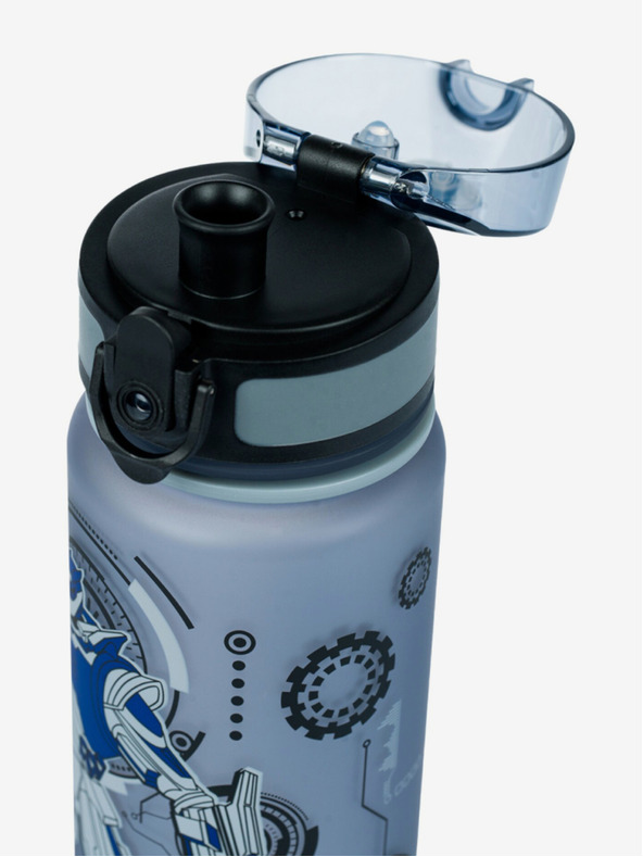 BAAGL  Сива бутилка за пиене tritan robots, 500 ml Baagl
