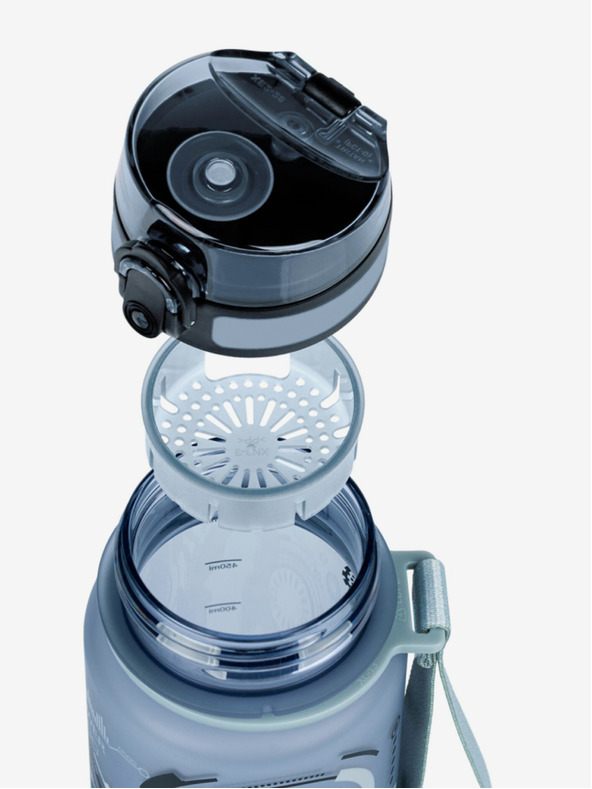 BAAGL  Сива бутилка за пиене tritan robots, 500 ml Baagl