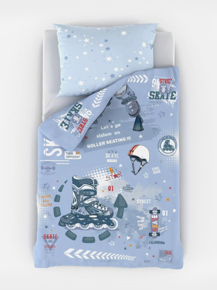 Kvalitex Младежко спално бельо 140x200, 70x90cm Skate