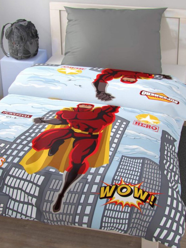 Kvalitex Младежко спално бельо 140x200, 70x90cm SUPERHERO