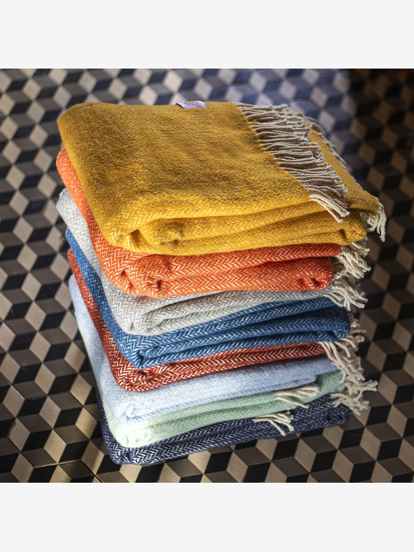 Balkanova Вълнено одеяло Elma VII - среднощно синьо