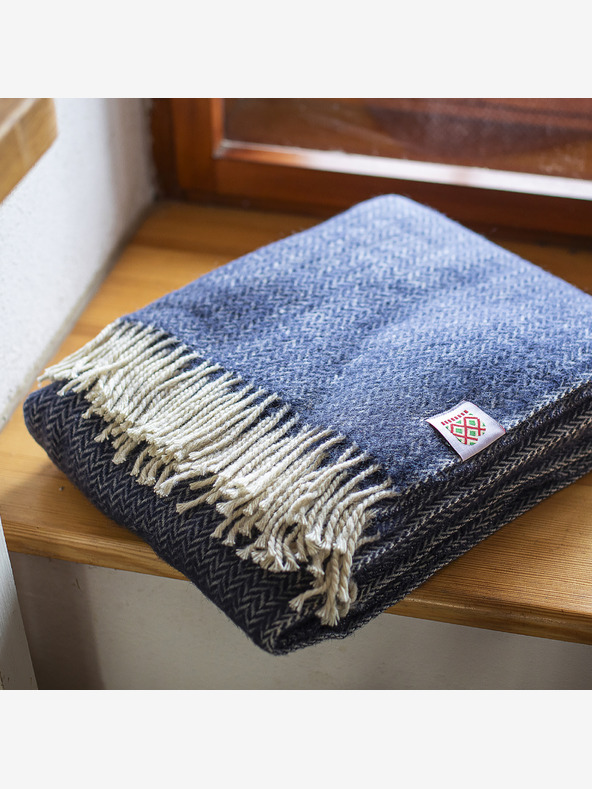 Balkanova Вълнено одеяло Elma IV - тъмносиньо