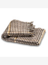 Balkanova Вълнено одеяло Elma XI - кафяво и бежово каре