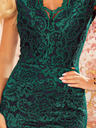 numoco Дантелена рокля с деколте - зелено Numoco