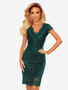 numoco Дантелена рокля с деколте - зелено Numoco