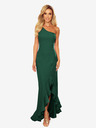 numoco Дълга рокля с едно рамо - тъмнозелена Numoco