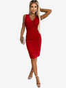 numoco Дантелена миди рокля с деколте - червена Numoco