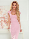 numoco Миди рокля с красиво деколте - прахово розово Numoco