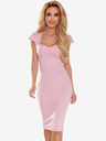 numoco Миди рокля с красиво деколте - прахово розово Numoco
