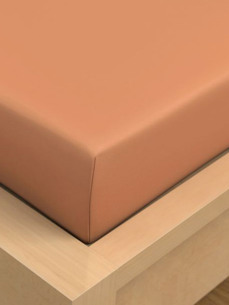 Kvalitex Памучен чаршаф 150x230cm кайсия