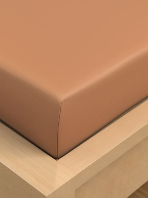 Kvalitex Памучен чаршаф 150x230cm бежов