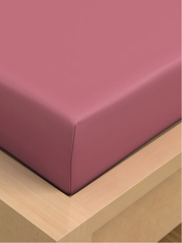 Kvalitex Памучен чаршаф 150x230cm розов