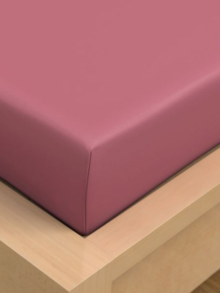 Kvalitex Памучен чаршаф 150x230cm розов