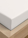 Kvalitex Единичен чаршаф Атлас гладък 140x240см бял