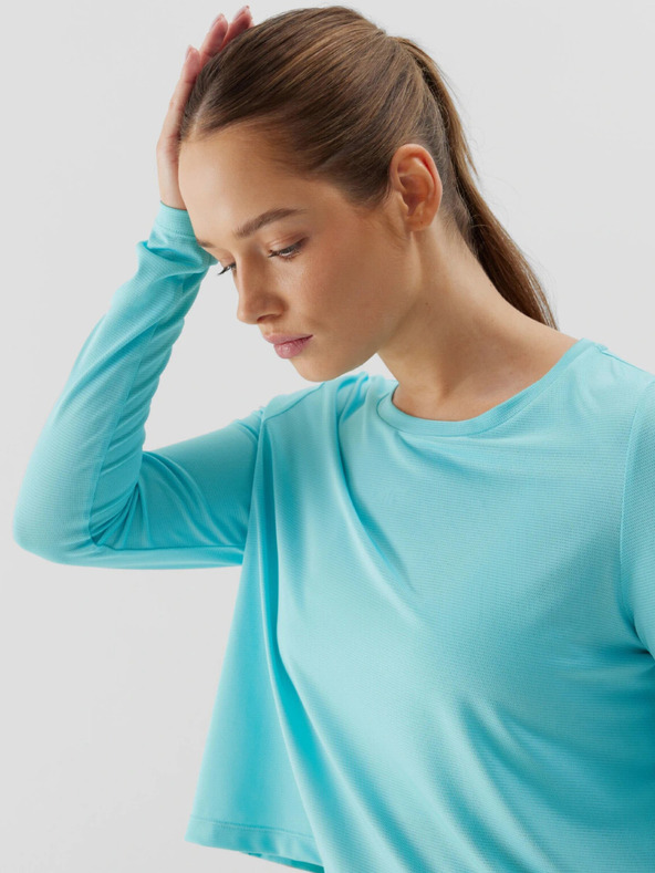 4F Дамска спортна бързосъхнеща тениска с дълъг свободен ръкав 4F