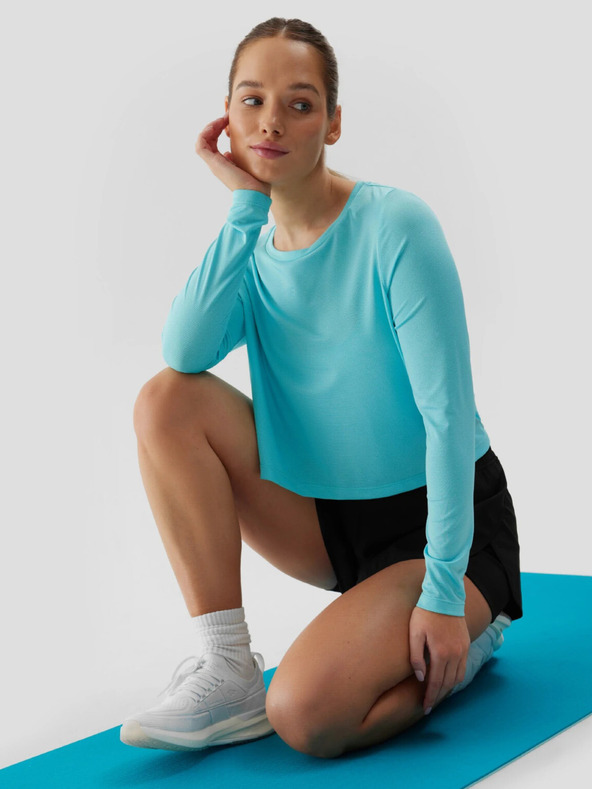 4F Дамска спортна бързосъхнеща тениска с дълъг свободен ръкав 4F