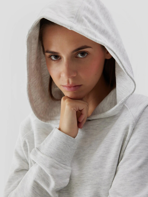 4F Дамски суитшърт с качулка, без закопчаване и 4F