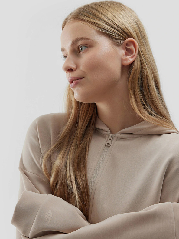 4F Дамски суитшърт с качулка и цип 4F