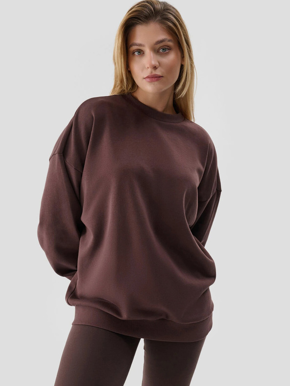 4F Дамски суитшърт  голям размер без цип и без качулка 4F