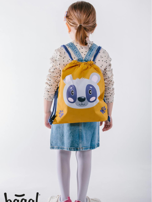 BAAGL  Жълта чанта за предучилищна възраст Baagl Енот